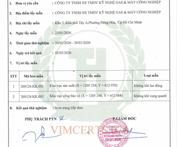 CÔNG BỐ KẾT QUẢ QUAN TRẮC MÔI TRƯỜNG ĐỊNH KỲ - QUÝ 03+04/2026